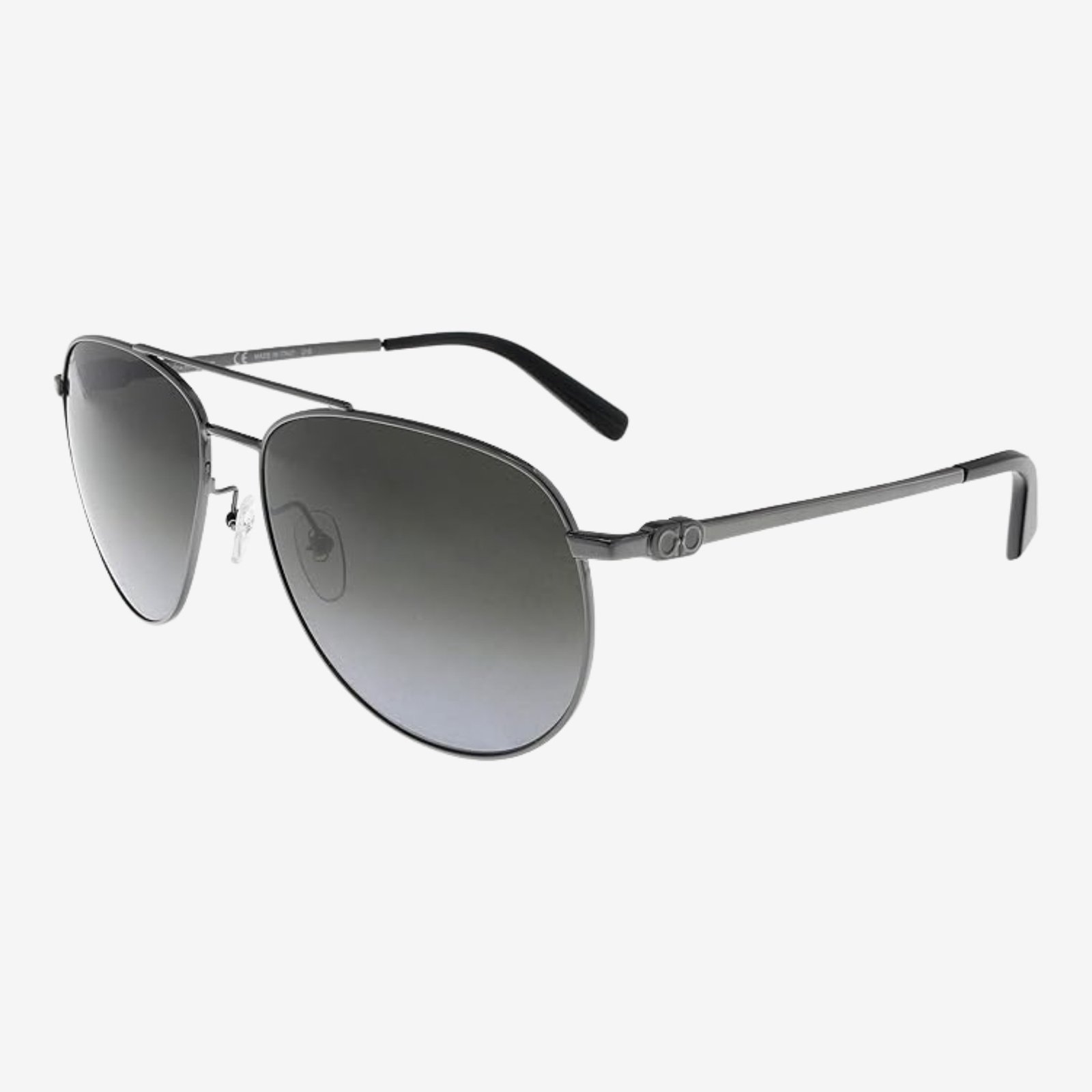 Gafas de Sol Aviador Salvatore Ferragamo para hombre color gunmetal - Vista Lateral - Marca Elite Nicaragua